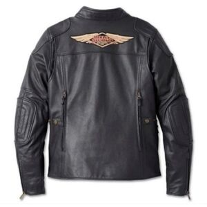HARLEY DAVIDSON 120TH ANNIVERSARY NOSTALGIA TRIPLE VENT SYSTEM LEATHER JACKET